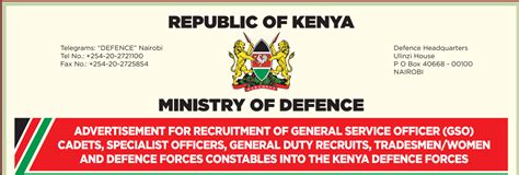 department of defence kenya jobs